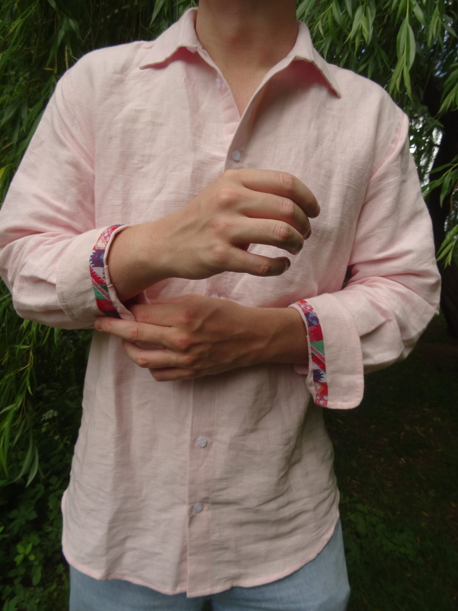 Pastel Pink Linen Shirt